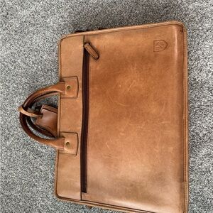 Allen Edmonds Brown Leather Briefcase